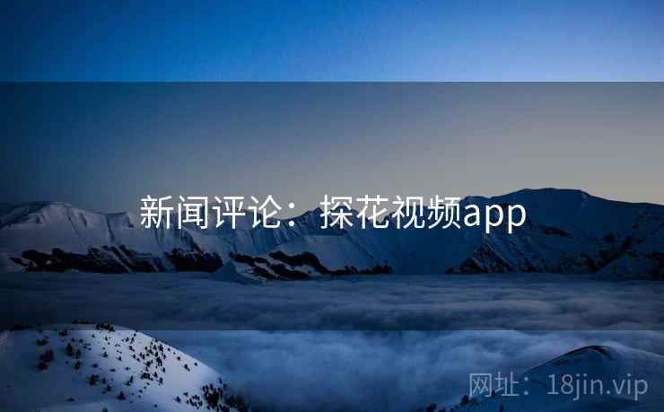 新闻评论：探花视频app