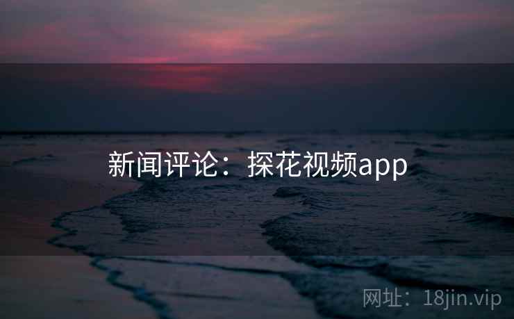 新闻评论：探花视频app